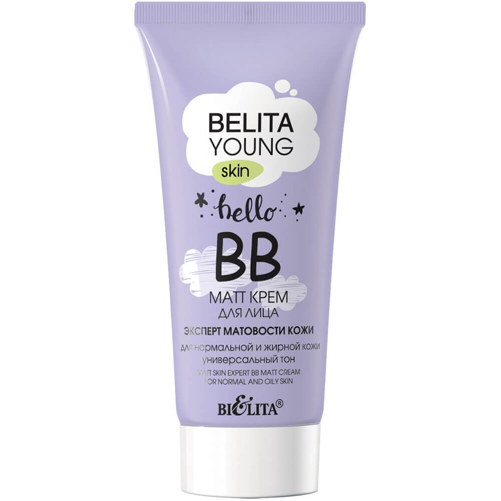 Belita Young Skin BB-matt крем для лица "Эксперт матовости кожи" для нормальной и жирной кожи, 30мл тб