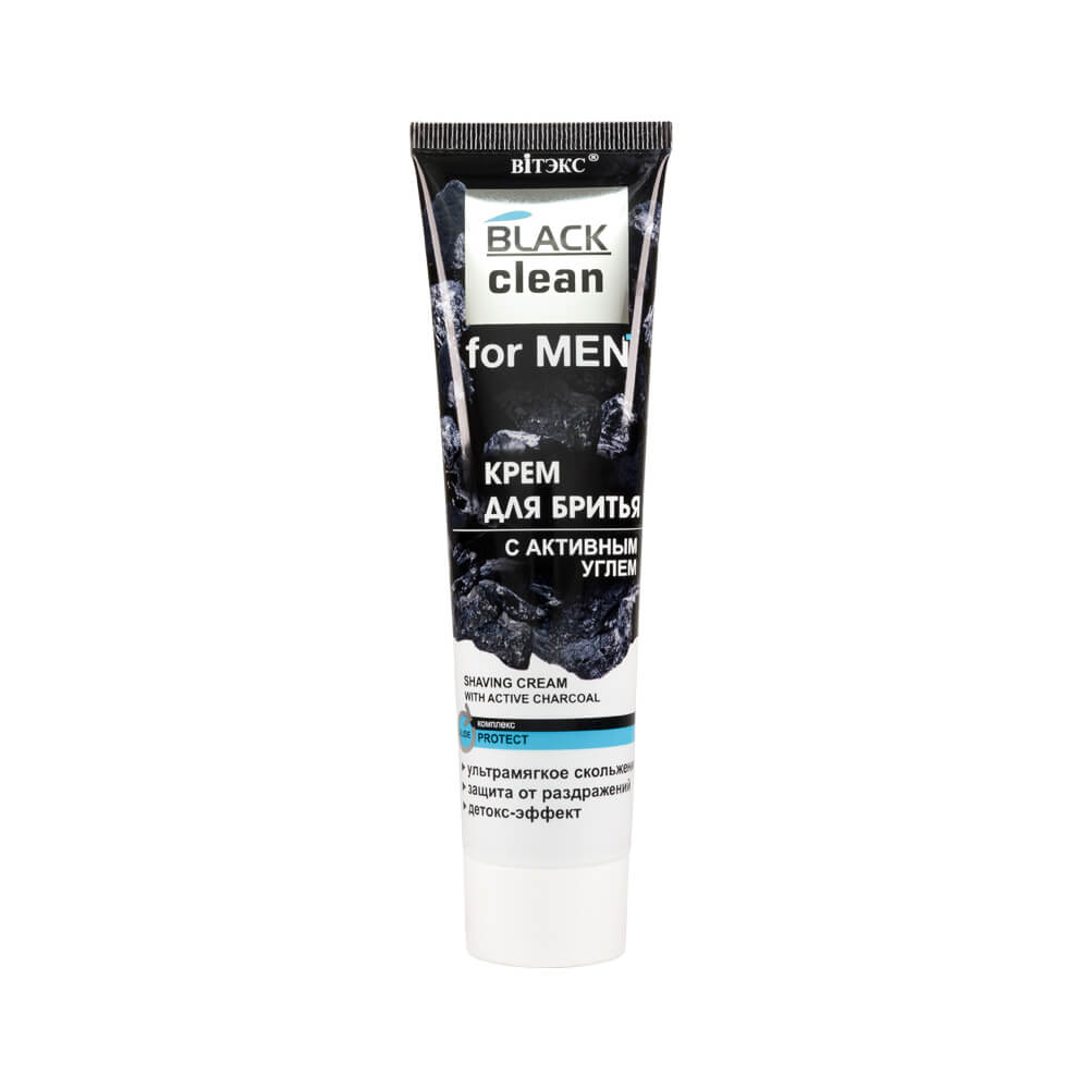 Крем для бритья BLACK clean for MEN с активным углем, 100мл тб 