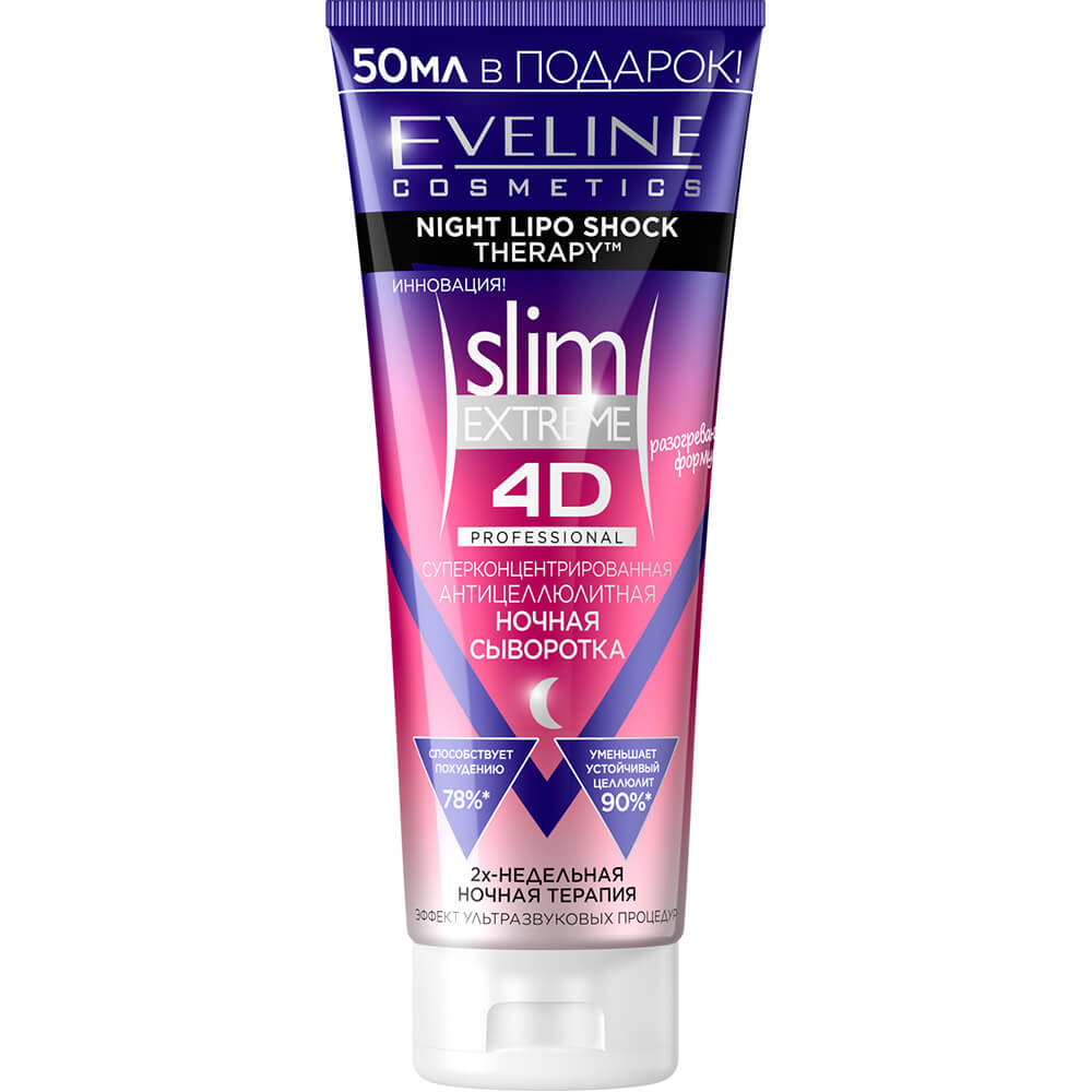 Slim Extreme 4D Сыворотка Суперконцентрированная антицеллюлит, ночная, 250мл 