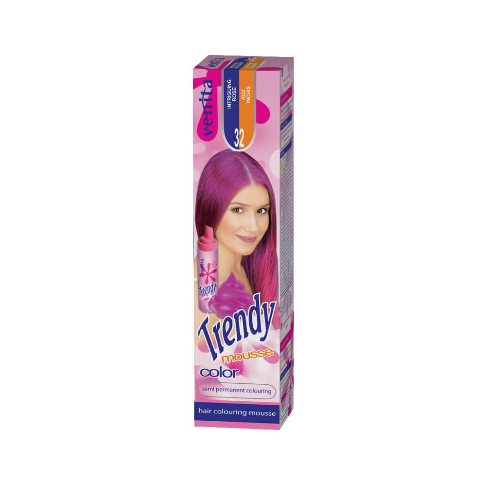 Красящий мусс для волос TRENDY COLOR 32 Интригующий розовый, 75мл