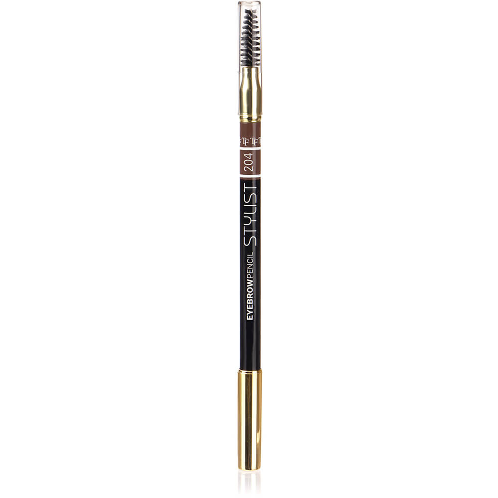 Карандаш для бровей W-214-204C тон №204 "Eyebrow Pencil Stylist" со щеточкой "серо коричневый"