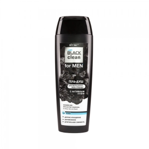 Гель-душ для волос, тела и бороды BLACK clean for MEN с активным улем, 400мл