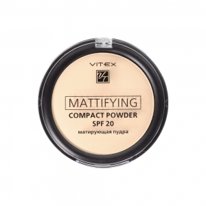 Матирующая пудра для лица Vitex Mattifying compact powder SPF20 тон 02 Natural beige