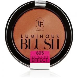 Румяна пудровые для лица TBL-06-605C "Luminous Blush" с шиммер эффектом тон 605 "розовый янтарь"